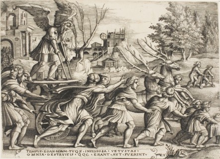 The Triumph of Time, plate four from The Triumphs of Petrarch, c. 1539, Georg Pencz, German, c.