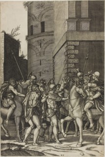 Emperor Freeing the Slave Androcles, 1516/17, Agostino dei Musi, Italian, c. 1490-after 1536,