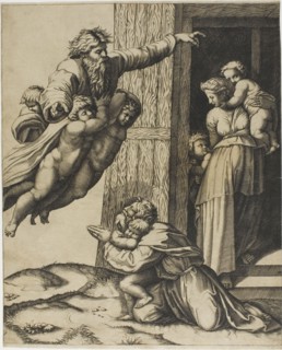 God Commanding Noah to Build the Ark, 1520, Marco Dente da Ravenna (Italian, about 1486–1527),