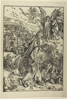 The Angel with the Key of the Bottomless Pit, from The Apocalypse, c. 1496–98, published 1511,