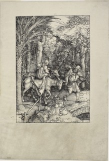 The Flight into Egypt, from the Life of the Virgin, c. 1504–05, published 1511, Albrecht Dürer,