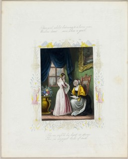 Dear Girl, Whilst Listening to a Lover’s Vows (valentine), c. 1840, Unknown Artist, English, 19th