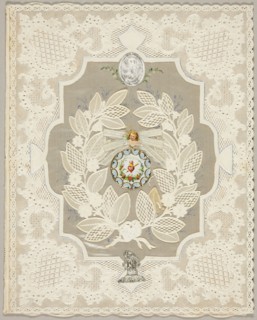 Love (Valentine), c. 1850, Unknown Artist, English, 19th century, England, Collaged elements with