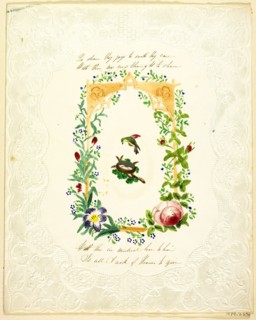 You Share Thy Joys to Soothe Thy Care (valentine), c. 1840, Unknown Artist, English, 19th century,