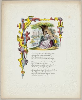 I Have Angled for a Heart My Love (valentine), c. 1840, George Kershaw, English, 19th century,