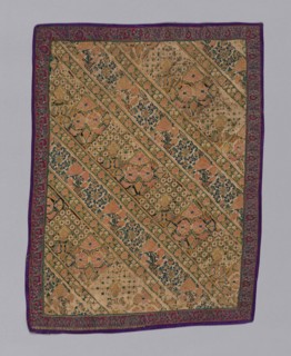 Panel (From Woman’s Trousers), 19th century, Iran (Persia), Iran, Embroidered, 60.8 x 46 cm (24 x