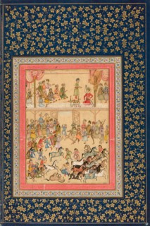 Royal Horse Inspection, Safavid dynasty (1501–1722), late 17th century, Iran, probably Isfahan, Ali