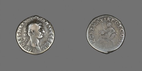 Denarius (Coin) Portraying Emperor Trajan, AD 98/99, Roman, minted in Rome, Roman Empire, Silver,