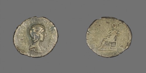 Denarius (Coin) Portraying Empress Julia Domna, AD 211/217, Roman, minted in Rome, Roman Empire,