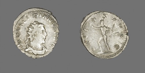 Antoninianus (Coin) Portraying Emperor Valerian, AD 257/259, Roman, minted in Rome, Roman Empire,