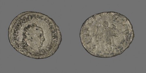 Antoninianus (Coin) Portraying Emperor Valerian, AD 255/257, Roman, minted in Rome, Roman Empire,