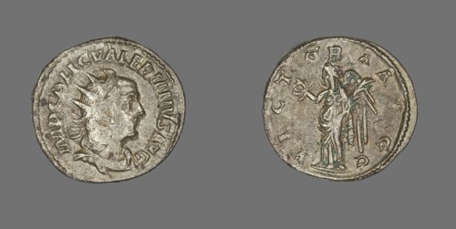 Antoninianus (Coin) Portraying Emperor Valerian, AD 253/261, Roman, Roman Empire, Billon, Diam. 2.2