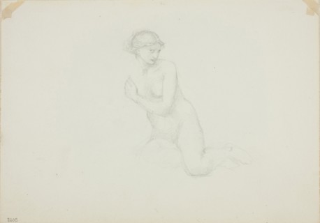 Seated Female Nude, c. 1873–77, Sir Edward Burne-Jones, English, 1833-1898, England, Graphite on