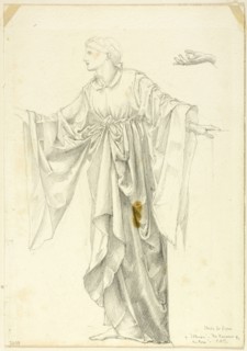 Study for Figure of ‘Idleness, The Romaunt of the Rose, c. 1873–77, Sir Edward Burne-Jones,