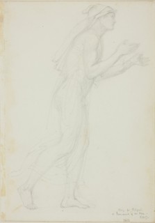 Study for Pilgrim in Romaunt of the Rose, c. 1873–77, Sir Edward Burne-Jones, English, 1833-1898,