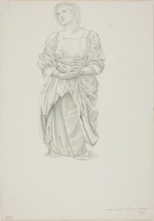 Study for ‘The Mirror of Venus’: Kneeling Female Figure, c. 1873–77, Sir Edward Burne-Jones,