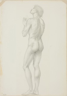 Standing Male Nude with Hands Clasped in Prayer, c. 1873–77, Sir Edward Burne-Jones, English,