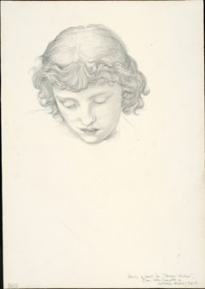 Study for Mirror of Venus: Head, c. 1873–77, Sir Edward Burne-Jones, English, 1833-1898, England,