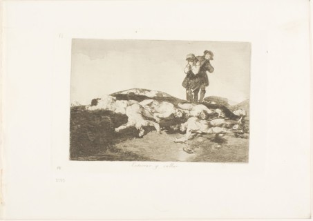 Bury them and keep quiet, plate 18 from The Disasters of War, 1810/12, published 1863, Francisco