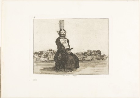 On account of a knife, plate 34 from The Disasters of War, 1812/15, published 1863, Francisco José