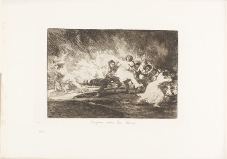 They Escape through the Flames, plate 41 from The Disasters of War, 1810/12, published 1863,
