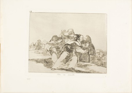 Everything is topsy-turvy, plate 42 from The Disasters of War, 1815/20, published 1863, Francisco
