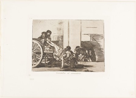 Cartloads to the cemetery, plate 64 from The Disasters of War, 1812/15, published 1863, Francisco