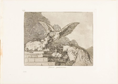 Feline pantomime, plate 73 from The Disasters of War, 1815/20, published 1863, Francisco José de