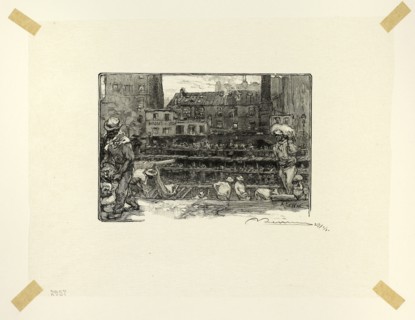 Plaster Unloaders, plate three from Le Long de la Seine et des Boulevards, 1890, published 1910,
