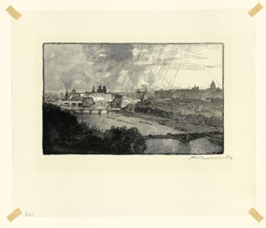 Paris, Viewed from the Pavillon de Flore, plate eleven from Le Long de la Seine et des Boulevards,
