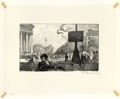 Corner of the Rue Royale, plate sixteen from Le Long de la Seine et des Boulevards, 1890, published