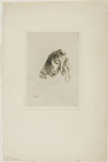 Ex-libris, 1893, Odilon Redon, French, 1840-1916, France, Etching on cream laid paper, 138 × 100 mm