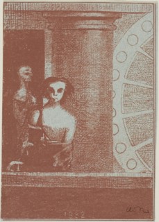 Cover/Frontispiece: verso of the second page, from To Edgar Poe, 1882, Odilon Redon, French,