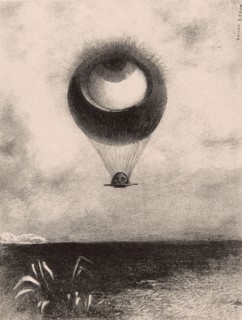 The Eye, Like a Strange Balloon Moves Towards Infinity, plate one from To Edgar Poe, 1882, Odilon