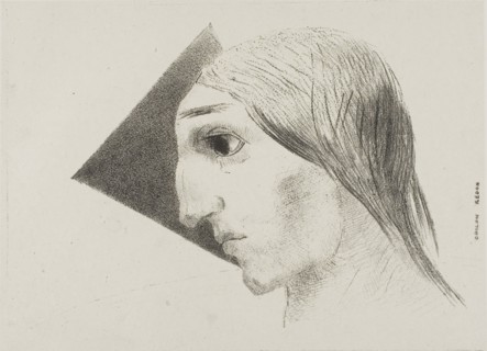 Madness, plate six from To Edgar Poe, 1882, Odilon Redon, French, 1840-1916, France, Lithograph in