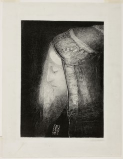 Profile of Light, 1886, Odilon Redon, French, 1840-1916, France, Lithograph on paper, 304 × 242 mm