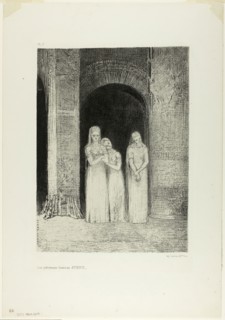 The Priestesses Were Waiting, from Night, 1886, Odilon Redon, French, 1840-1916, France, Lithograph