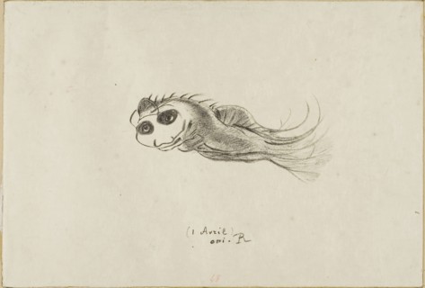 Menu of a Dinner for French Lithographers, April 1, 1887, 1887, Odilon Redon, French, 1840-1916,