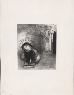 A Long Chrysalis, the Color of Blood, plate 2 of 6, 1889, Odilon Redon, French, 1840-1916, France,