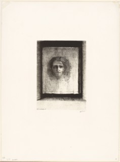It Was a Veil, an Imprint, plate 1 of 6, 1891, Odilon Redon, French, 1840-1916, France, Lithograph