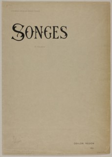 Portfolio Cover for Songes (Dreams), 1891, Odilon Redon, French, 1840-1916, France, Bi-fold
