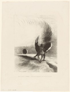 Beneath the Wing of a Shadow the Black Creature was Biting Energetically, plate 4 of 6, 1891,