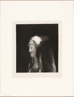 Druidess, 1891, published 1892, Odilon Redon, French, 1840-1916, France, Transfer lithograph on
