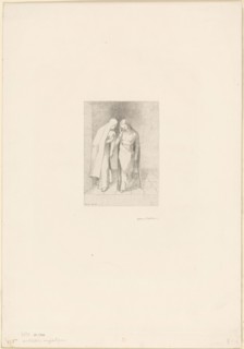Mystical Conversation, 1892, Odilon Redon, French, 1840-1916, France, Lithograph in black on light