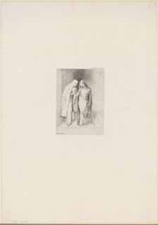 Mystical Conversation, 1892, Odilon Redon, French, 1840-1916, France, Lithograph in black on ivory
