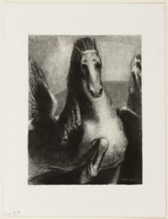 The Wing, 1893, Odilon Redon, French, 1840-1916, France, Lithograph in black on ivory China paper