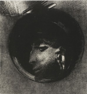 Auricular Cell, 1894, Odilon Redon, French, 1840-1916, France, Lithograph, with scraping on stone,