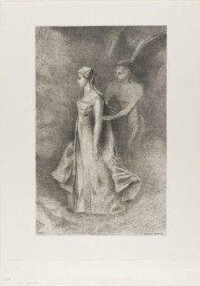 Obsession, 1894, Odilon Redon, French, 1840-1916, France, Lithograph in black on light gray China