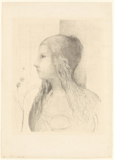 Brünnhilde, 1894, Odilon Redon, French, 1840-1916, France, Lithograph in black on heavy cream wove