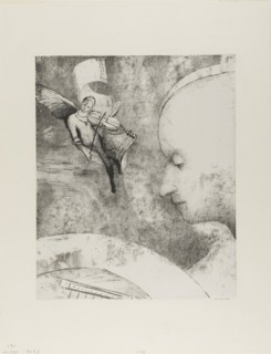 The Celestial Art, 1894, Odilon Redon, French, 1840-1916, France, Lithograph in black on off-white